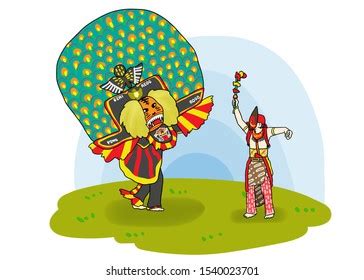 Reog Traditional Dance Performance Ponorogo Indonesia Stock ...