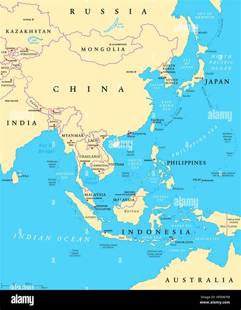 Large Detailed Political Map Of East Asia 2011 East Asia Asia | Images ...