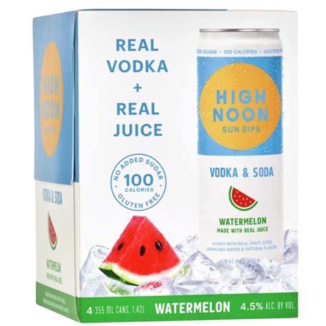 High Noon Watermelon Vodka & Soda 355ml 4 Pack - Elma Wine & Liquor