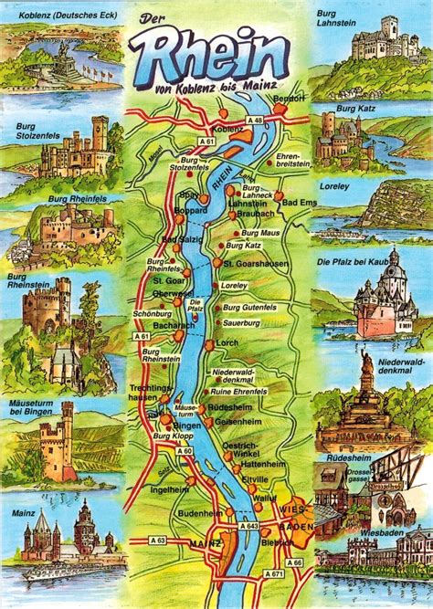 Rhine River Map Europe