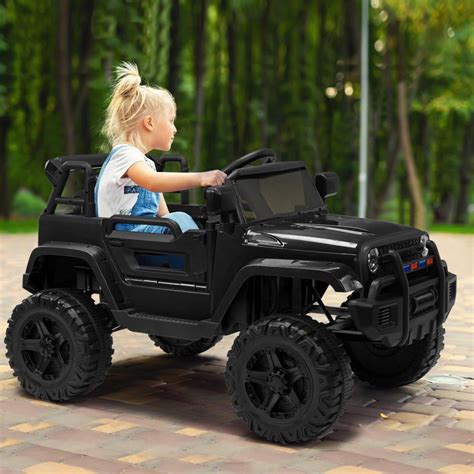 Zimtown Safety 12V Battery Electric Remote Control Car, Kids Toddler Ride On Truck Toy Motorized ...