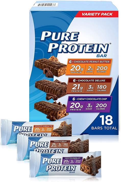 Pure Protein Bars, High Protein, Nutritious Snacks to Support Energy, Low Sugar, Gluten Free ...