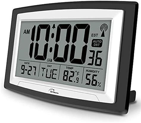 WallarGe Atomic Clock with Indoor Temperature and Humidity - Dude We Are Broke