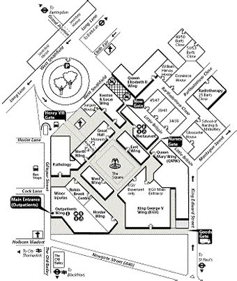 St Barts Hospital Map - East Wing Building Guide Accessable - Barts ...