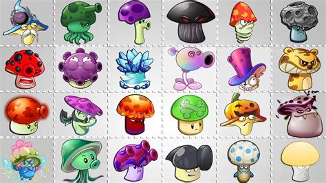 All Mushroom Plant Power-Up! in Plants vs. Zombies 2 - YouTube