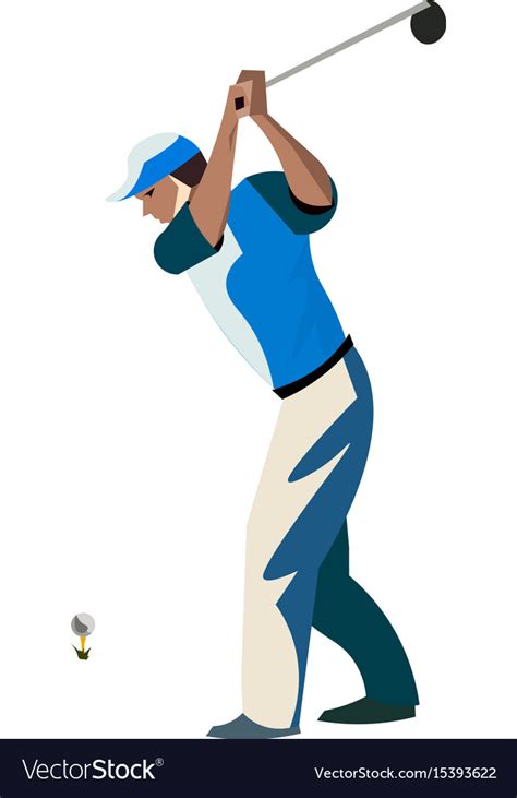 Men cartoon playing golf Royalty Free Vector Image