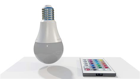 RGB Light Bulb With Remote Control - 3D Model by 3Dmae