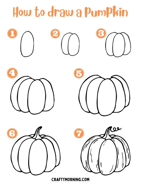 How to Draw a Pumpkin (Easy Step by Step) - Crafty Morning