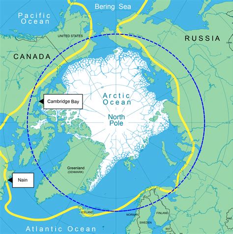 Map Of The World With Arctic Circle And Antarctic Circle - Map