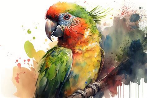 Watercolor Paintings Of Parrots