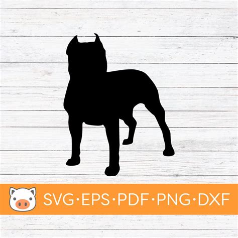 Pitbull Silhouette SVG Digital Download File, Dog SVG, Vector Cut File, Cricut, Silhouette ...