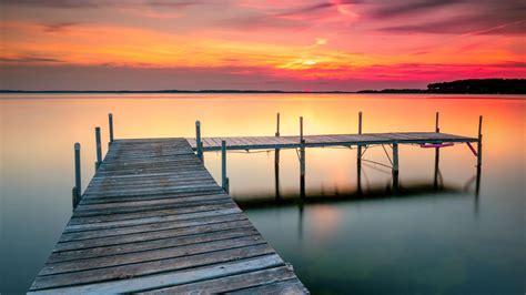 Lake Dock Sunset Wallpapers - Top Free Lake Dock Sunset Backgrounds - WallpaperAccess