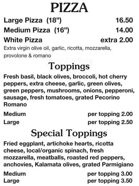 Menu at Home Slice Pizza restaurant, Austin, S Congress Ave