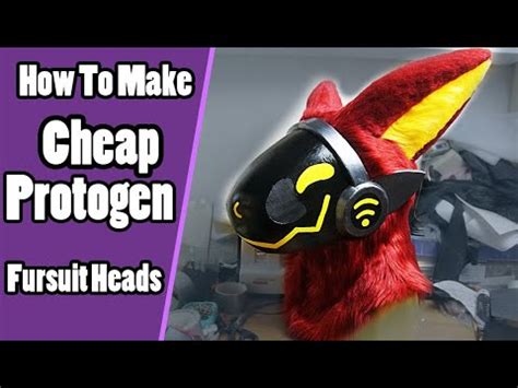 How To Make A Cheap Protogen Fursuit Head + PDF Template | Fursuit ...