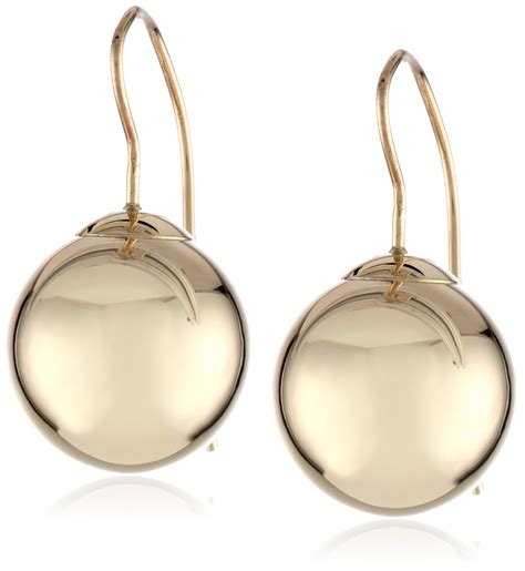 Duragold 14k Yellow Gold Ball Dangle Earrings - Visuall.co