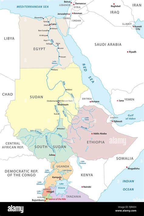 Map Nile River Africa - Share Map