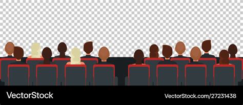 Cinema theater audience flat Royalty Free Vector Image