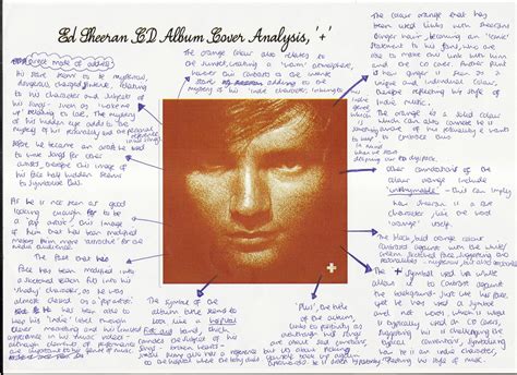 Media A-Level Production: Ed Sheeran Album Cover Analysis, 4th Sep