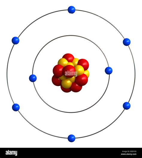 Atomic structure of oxygen Stock Photo: 59928520 - Alamy