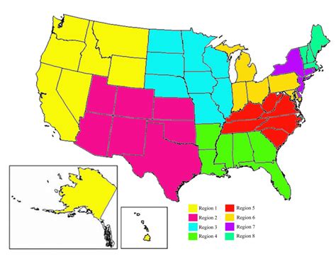 Blank 5 Regions Of The United States Printable Map