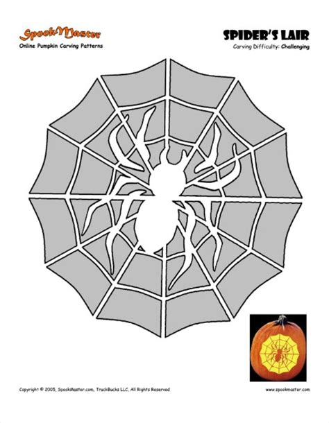 Spider Web Pumpkin Carving Stencils