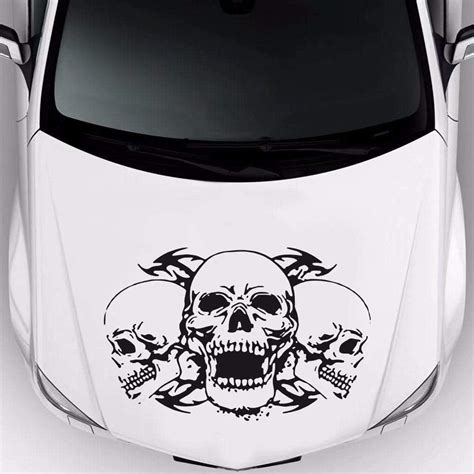 Amazon.com: Practlsol Car Decals- 1 Pcs Three Skull Decal-Car Sticker Decals, Car Decal Vinyl ...