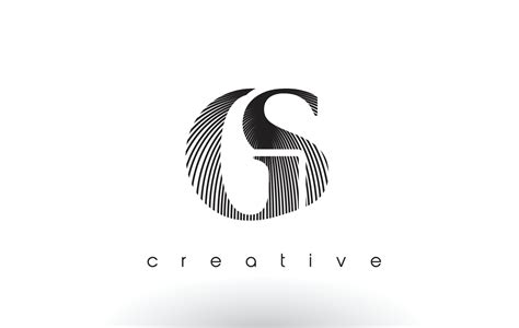 GS Logo Design With Multiple Lines and Black and White Colors. 4912864 ...