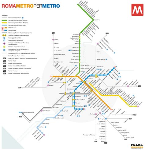 Rome City Metro Map - MapSof.net