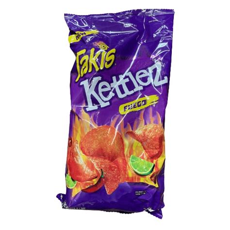 Takis Kettlez Fuego Potato Chips, Hot Chili Pepper and Lime Artificially Flavored Chips, 8 Ounce ...