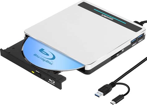 External Blu Ray CD DVD Drive, USB 3.0 Type C External Blu-ray Player ...