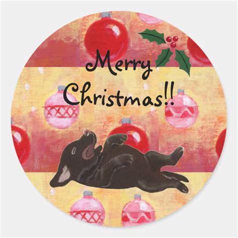 Chocolate Lab Christmas Ornaments Stickers | Zazzle