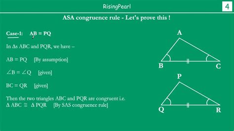 ASA (Angle-Side-Angle) Congruence rule and Proof - YouTube