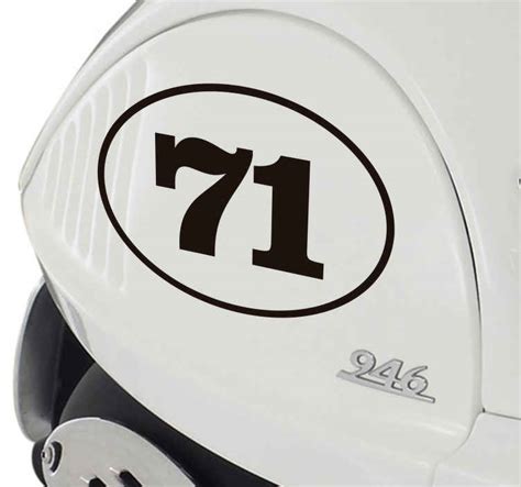 Racing number vehicle motorbike sticker - TenStickers