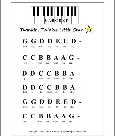 Free Piano Sheet Music For Beginners With Letters