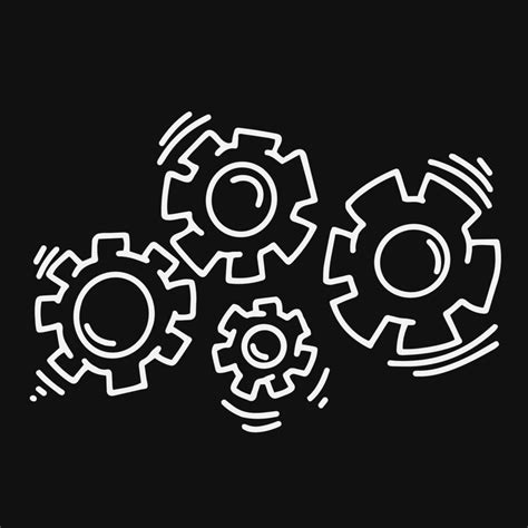 gear, icon, vector illustration black white isolated 14314051 Vector Art at Vecteezy