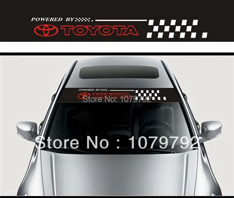 New toyota car stickers Front/Rear Windshield Decal Graphics Stickers Fit for TOYOTA Car styling ...