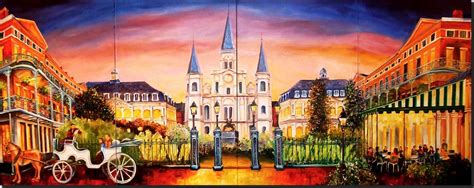 New Orleans Art by Diane Millsap: Panoramic View - Jackson Square