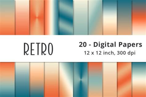 Retro Teal & Orange Gradient Backgrounds Graphic by Lemon Paper Lab · Creative Fabrica