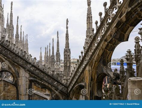 Rooftop View Milan Cathedral or Duomo Di Milano, the Cathedral Church of Milan, Lombardy, Italy ...