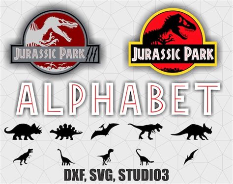 Jurassic Park Alphabet Numbers and Letters and Symbols - Etsy