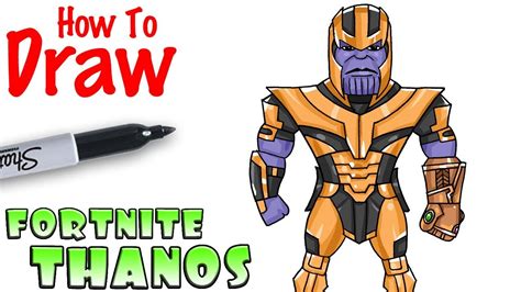 Wefalling: Thanos Cartoon Drawing Easy