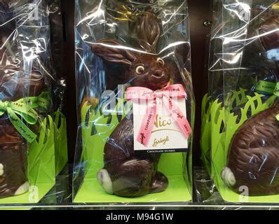 sprungli Swiss chocolate Easter Bunnies Geneva Switzerland Stock Photo - Alamy