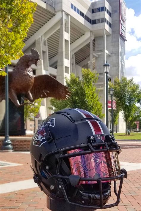 Travis's Gamecock Helmet! | 32 nfl teams, College football uniforms, Football helmets