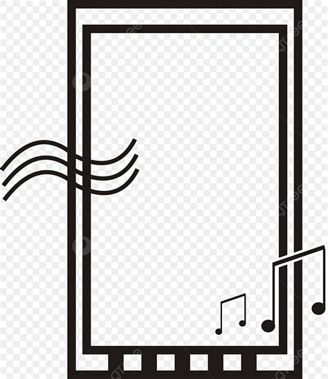 Music Note Border Clipart Vector, Black And White Note Border Png Picture Material, Black And ...