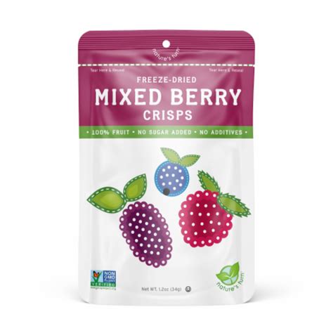 Nature's Turn Freeze-Dried Fruit Snacks - Mixed Berry Crisps - Perfect For School Lunches, 6 ...