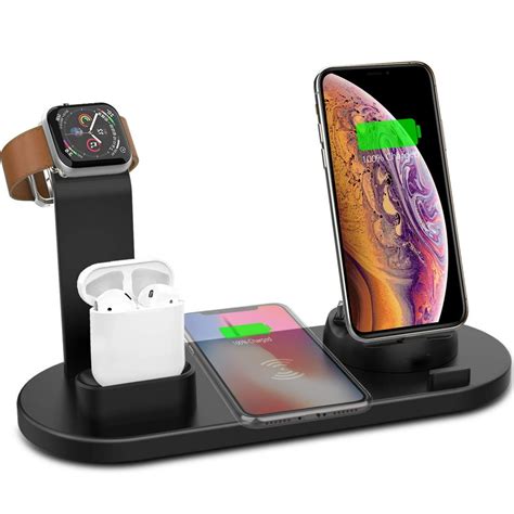 AMGRA Wireless Charger 4 in 1 Charging Station QI Fast Charger Compatible with Apple Watch ...