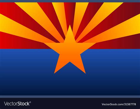 Flag arizona with gradient colors template Vector Image