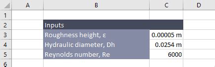 Colebrook Equation Solver in Excel - EngineerExcel