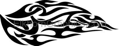 Tribal Flame Sticker 5 - Tribal Flame Stickers | Elkhorn Graphics LLC