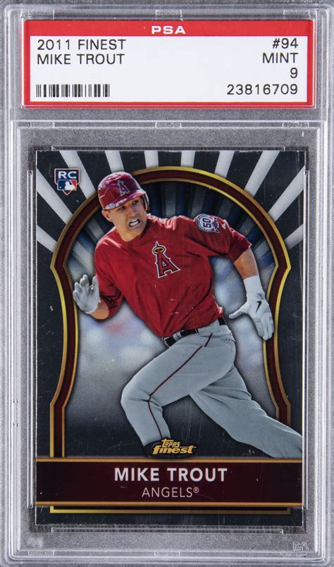 Lot Detail - 2011 Finest #94 Mike Trout Rookie Card - PSA MINT 9